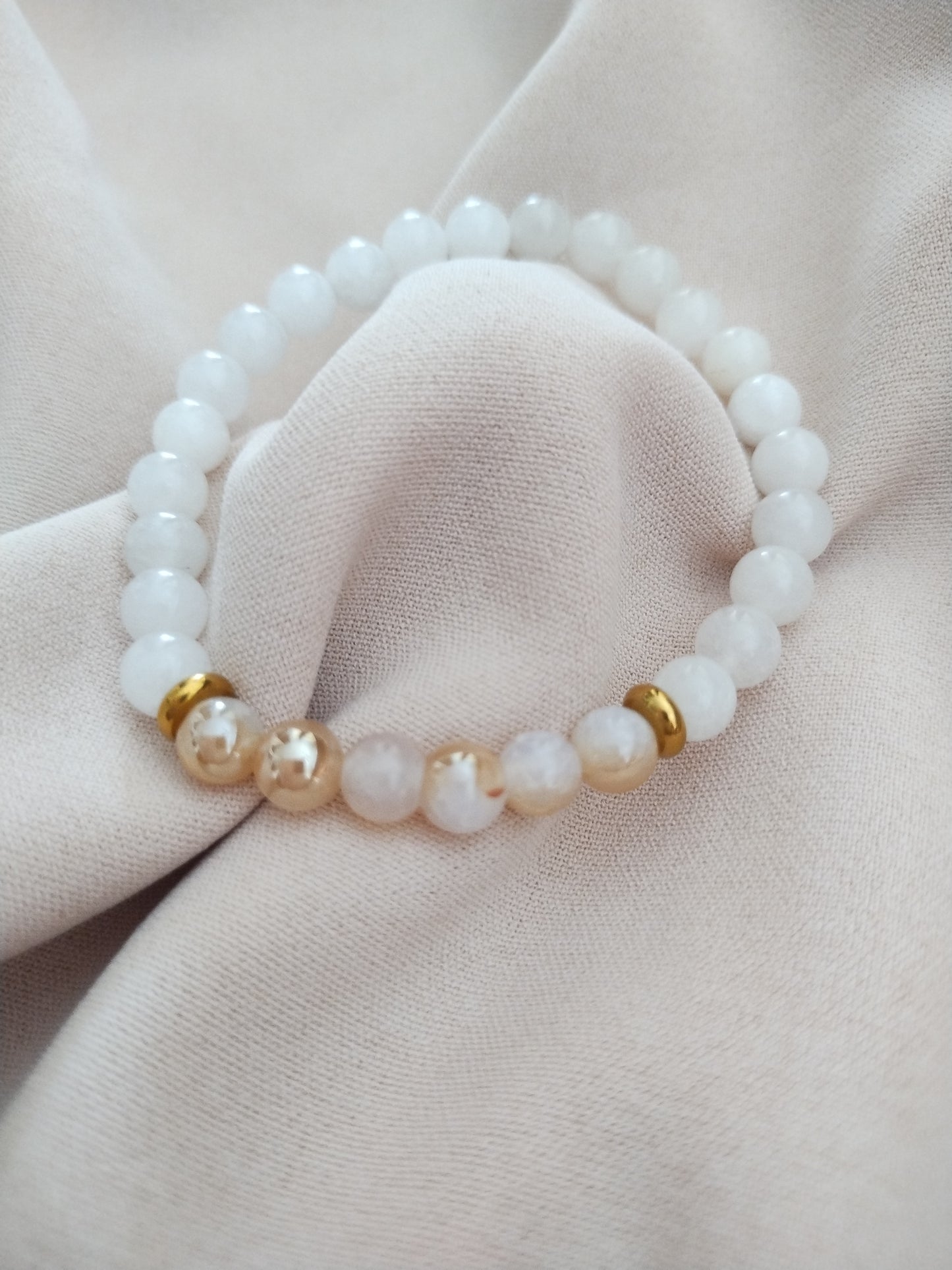 Bracelet pierre semi précieuse 17,5 cm