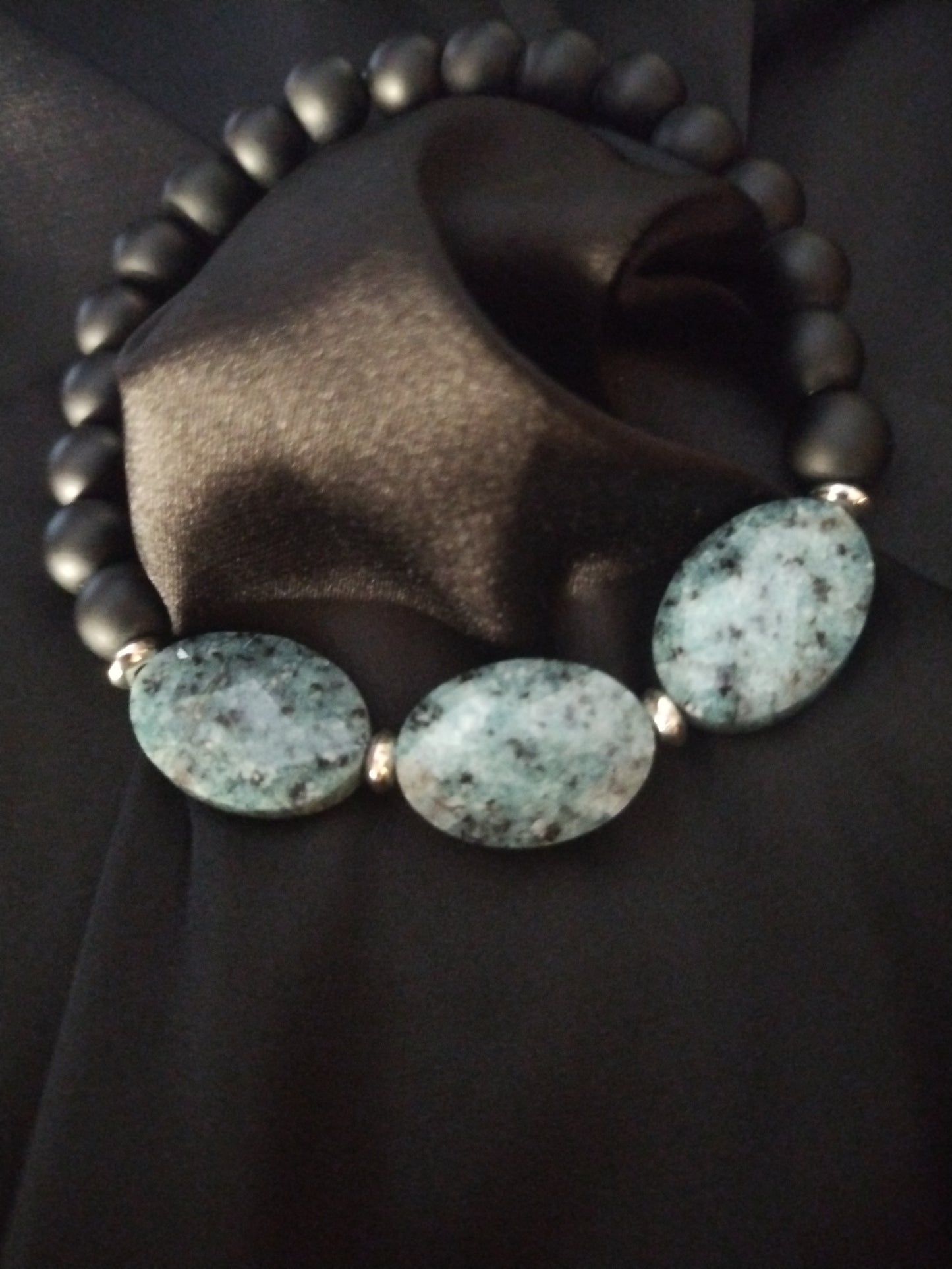 Bracelet pierre semi précieuse 19,5 cm