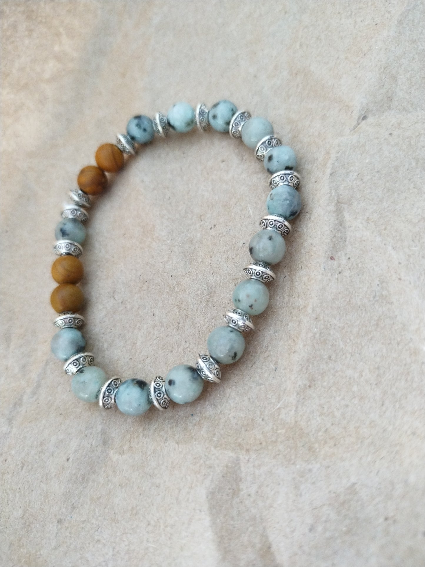 Bracelet pierre semi précieuse 19,5 cm