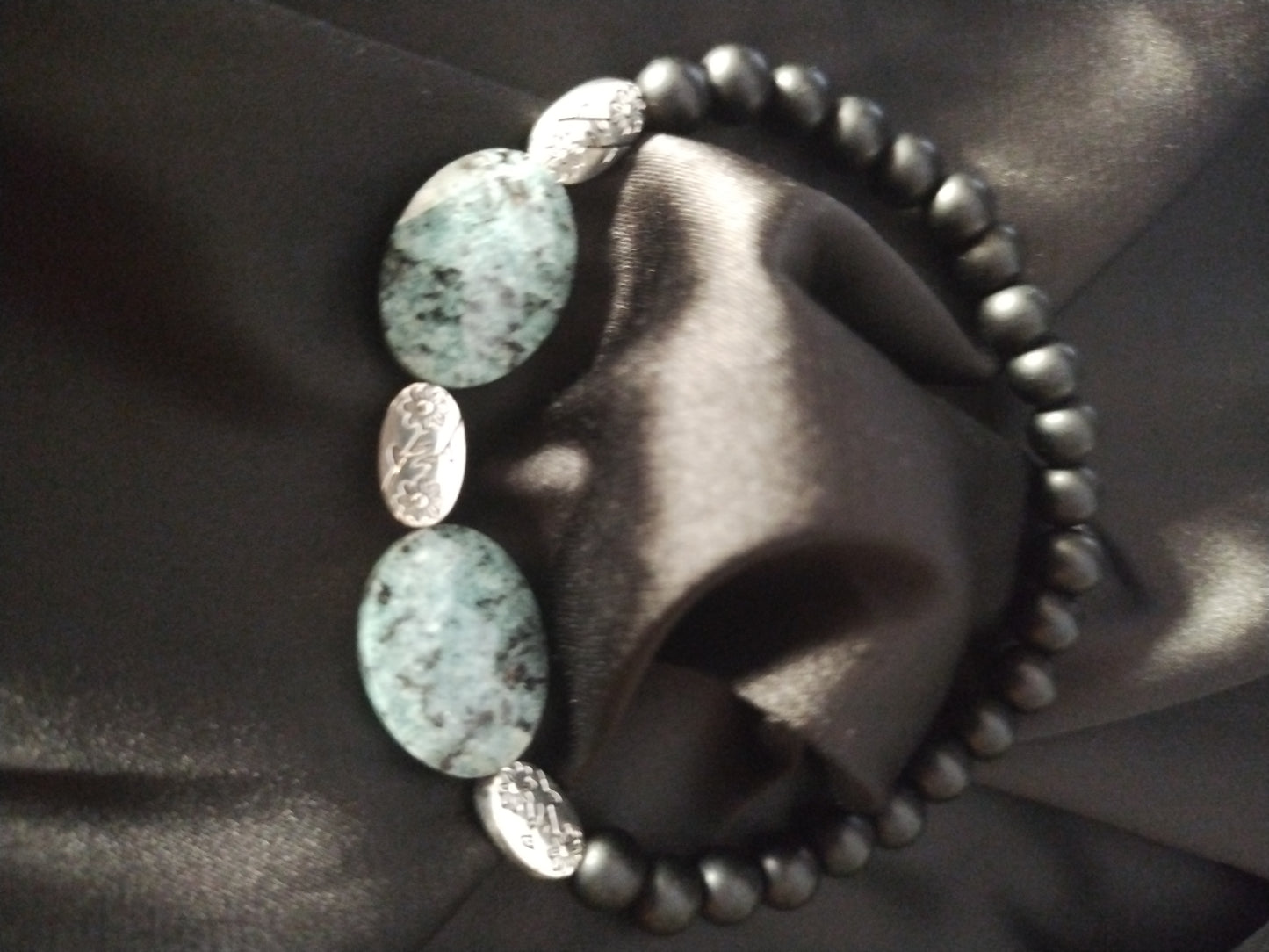 Bracelet pierre semi précieuse 19,5 cm