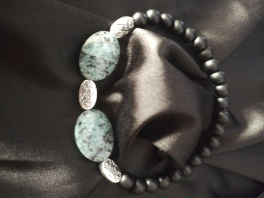 Bracelet pierre semi précieuse 19,5 cm
