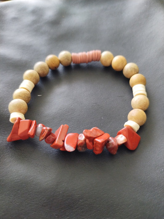 Bracelet perles semi précieuse 19 cm